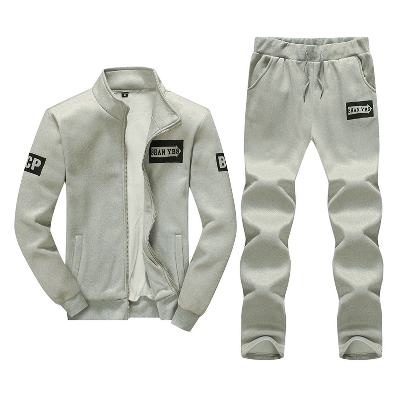 Men's sporty tracksuit set with zipper and side pockets Lisslune