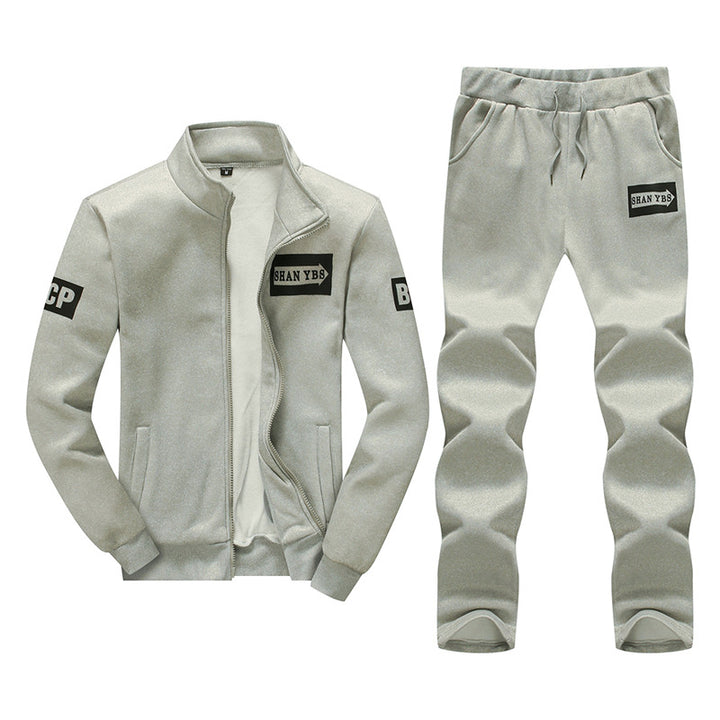 Men's sporty tracksuit set with zipper and side pockets Lisslune
