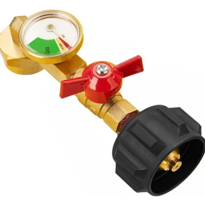 Lisslune |  Top-Rated Propane Refill Elbow Adapter with Tank Gauge