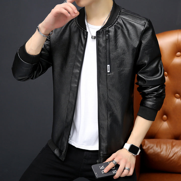Men's biker jacket in modern design with practical pockets Lisslune