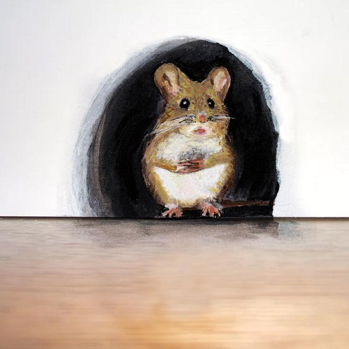 Lisslune | Imaginative Mouse Hole Wall Sticker: Enchant Your Living Space
