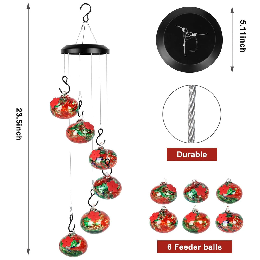 Lisslune | New Charming Wind Chimes Hummingbird feeders Garden Decor
