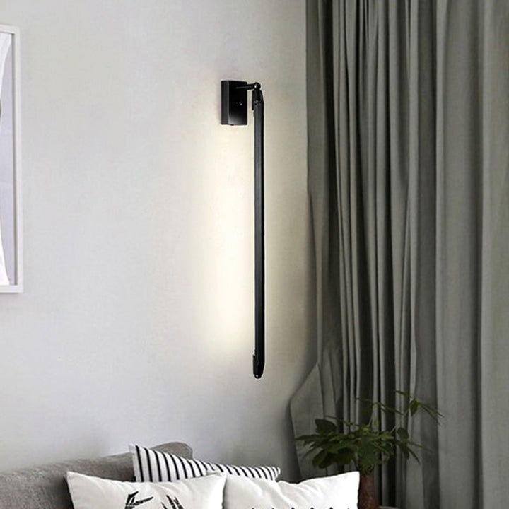 Lisslune | Brass/black Linear Wall Light Modern Stylish 1 Light Adjustable Wall Lamp Lighting for Living Room
