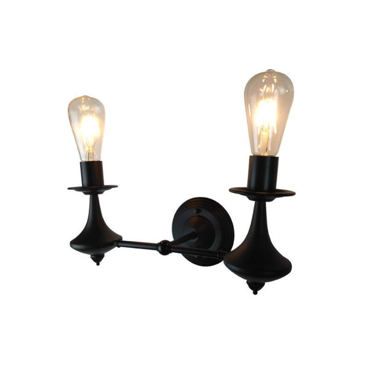 Lisslune | Metal Exposed Bulb Wall Lighting Industrial 1/2 Light Dining Room Wall Lamp Fixture