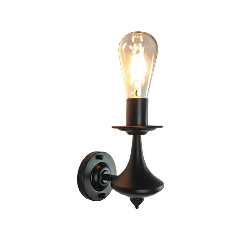 Lisslune | Metal Exposed Bulb Wall Lighting Industrial 1/2 Light Dining Room Wall Lamp Fixture