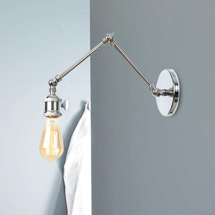 Skørter | 1 Light Swing Arm Wall Lamp Light Industrial Black/Brass Metal Wall Light Fixture for Bathroom