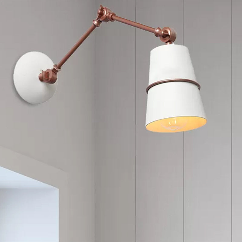 Lisslune | 1 Light Wall Recessed Light Modern Style Angled Metal Wall Lighting with Swivel Arm in Black/White for Hallway