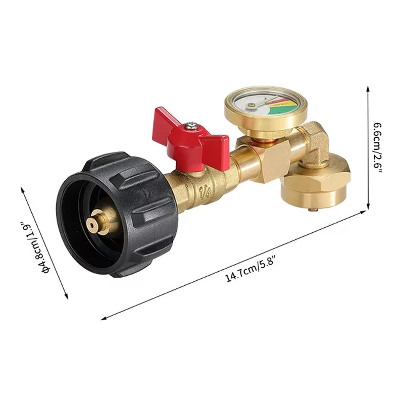 Lisslune | Highly Rated Propane Refill Elbow Adapter with Tank Indicator