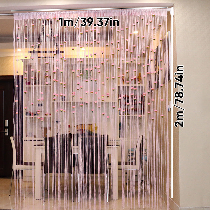 Lisslune | Rose Thread Door Curtain