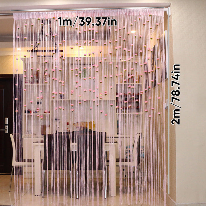 Lisslune | Rose Thread Door Curtain
