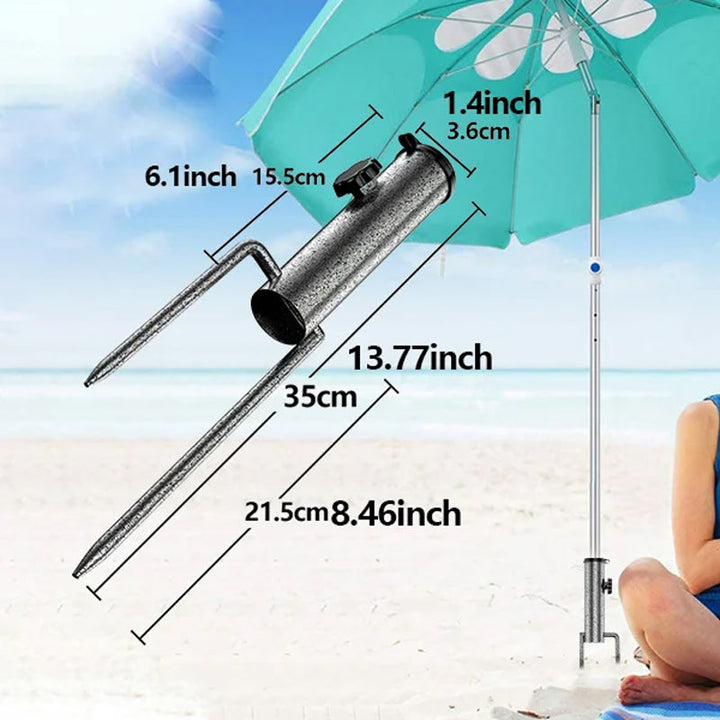 Lisslune | Adjustable Umbrella Holder with Spiral Ground Anchor