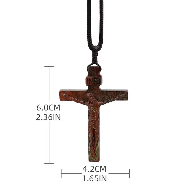 Lisslune | Jesus-Cross-Necklace made of Wood