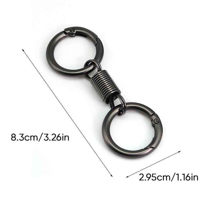 Lisslune | Nordic Retro Spring Double Ring Keychain