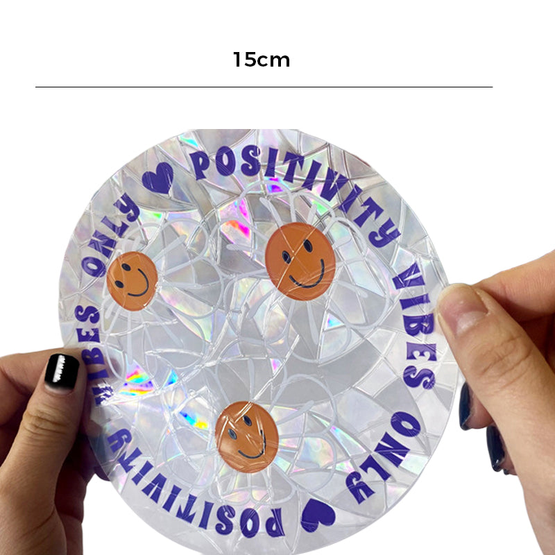 Lisslune | PVC Colorful Adsorption Rainbow Glass Window Stickers, 6 pcs