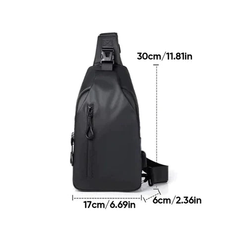 Lisslune | UrbanShield Waterproof Crossbody Bag with Anti-Theft Design