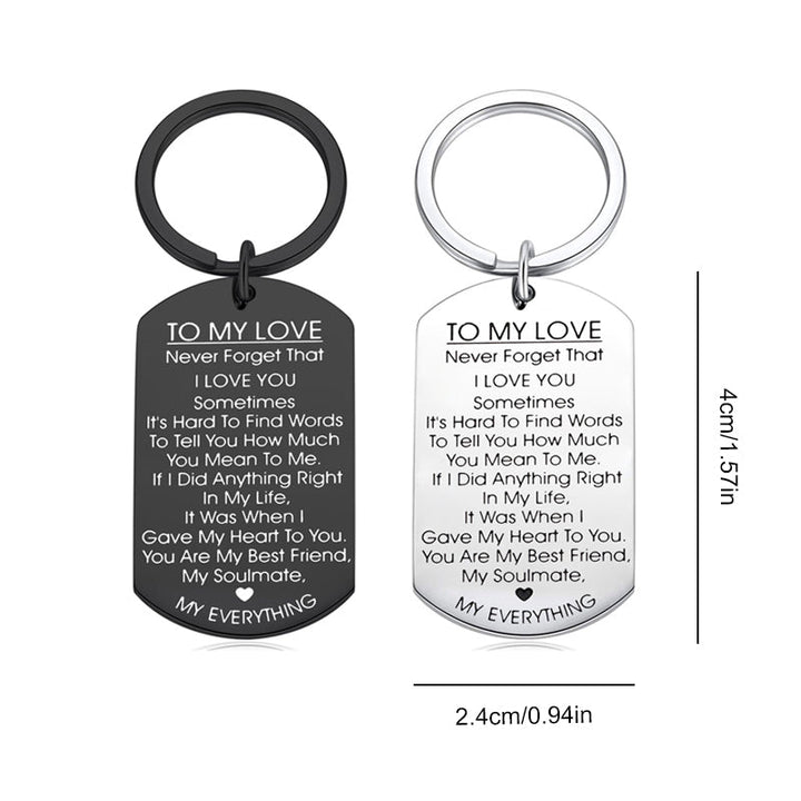 Lisslune | TO MY LOVE - Motivational keychain made of stainless steel