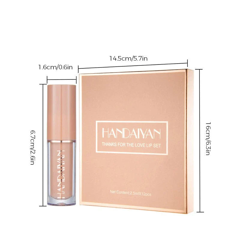 Lisslune | 12-color Liquid Lipstick Set