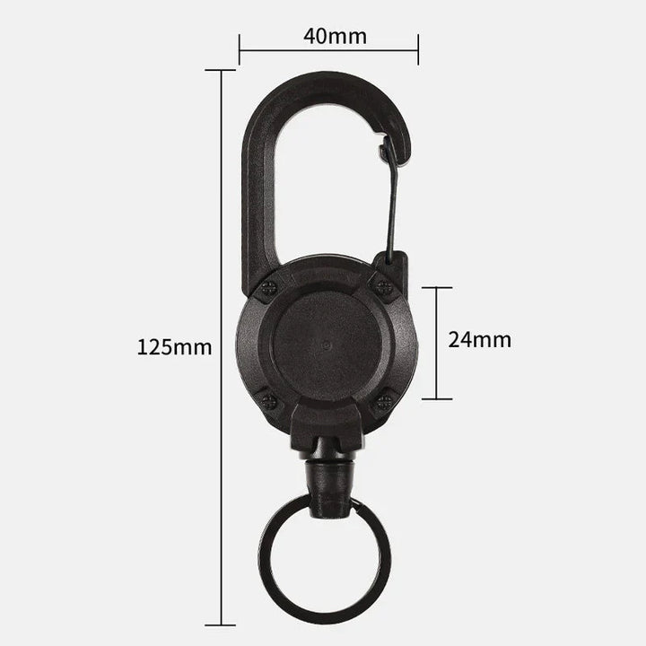 Lisslune | Automatically retractable keychain made of wire rope for outdoor use