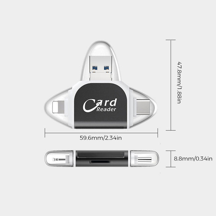 Lisslune | Multi-Port 4 in1 Universal SD TF Card Reader