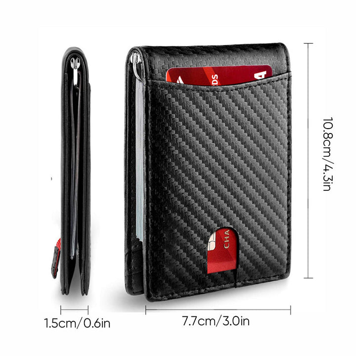 Lisslune | Theft-proof magnetic card holder made of genuine leather