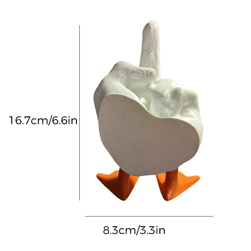 Lisslune | Middle Finger Duck Resin Ornament