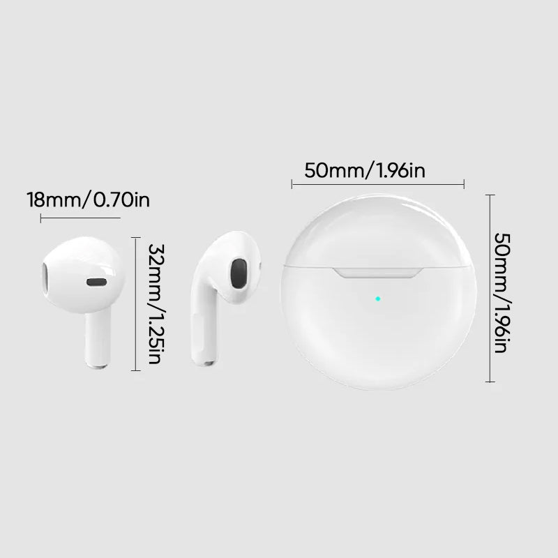 Lisslune | Original Air Pro 6.0 TWS Wireless Bluetooth Earbuds Mini Pods