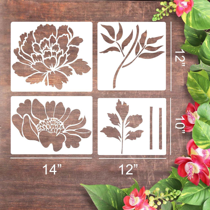 Lisslune | Large Flower Stencils for Garden Fence