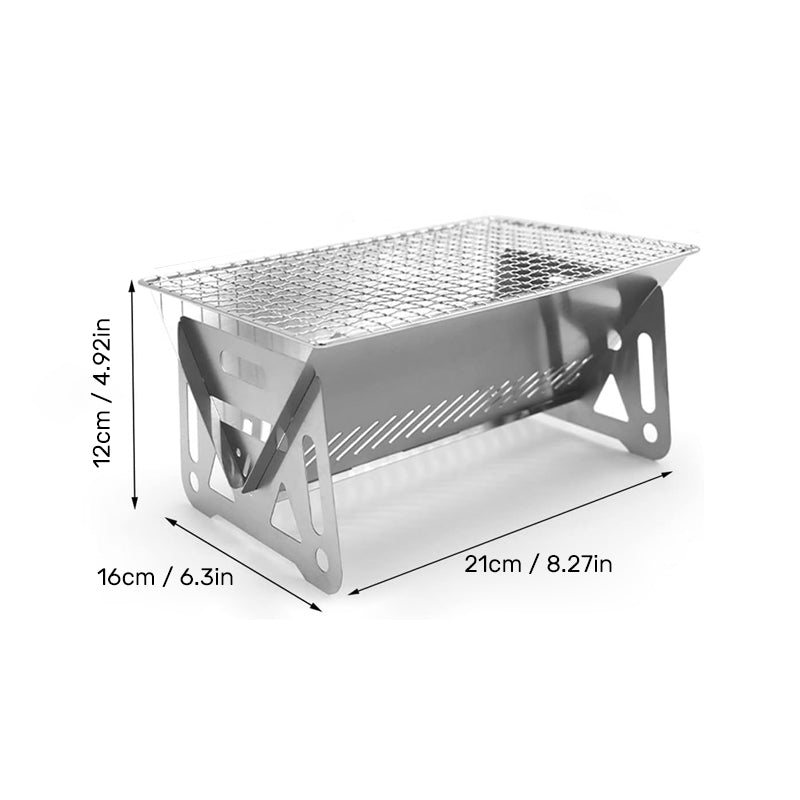 Lisslune | Stainless steel foldable grill