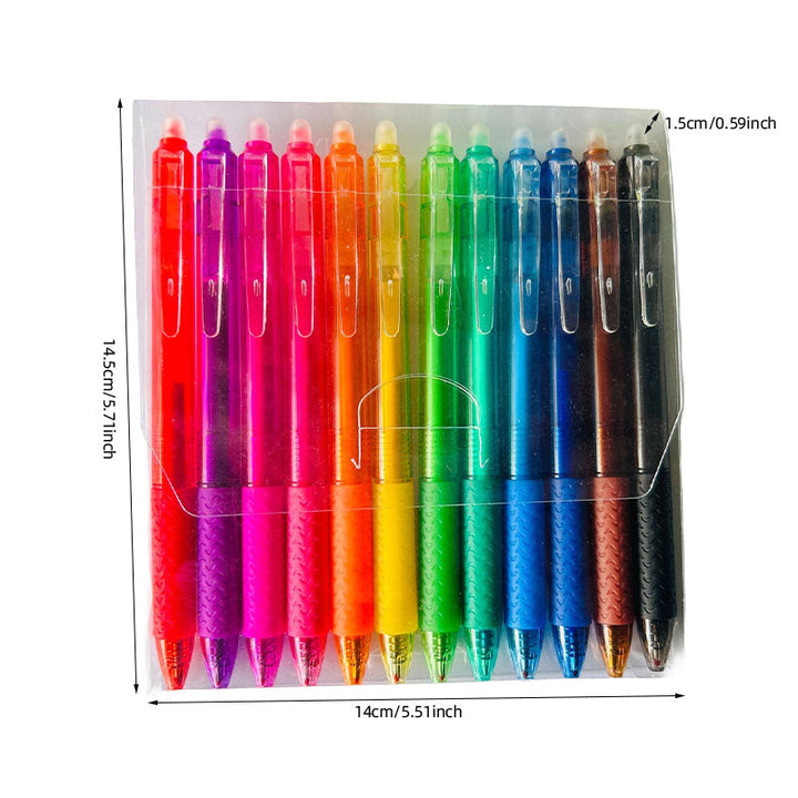 Lisslune | Multicolored erasable gel pens (12 pcs)