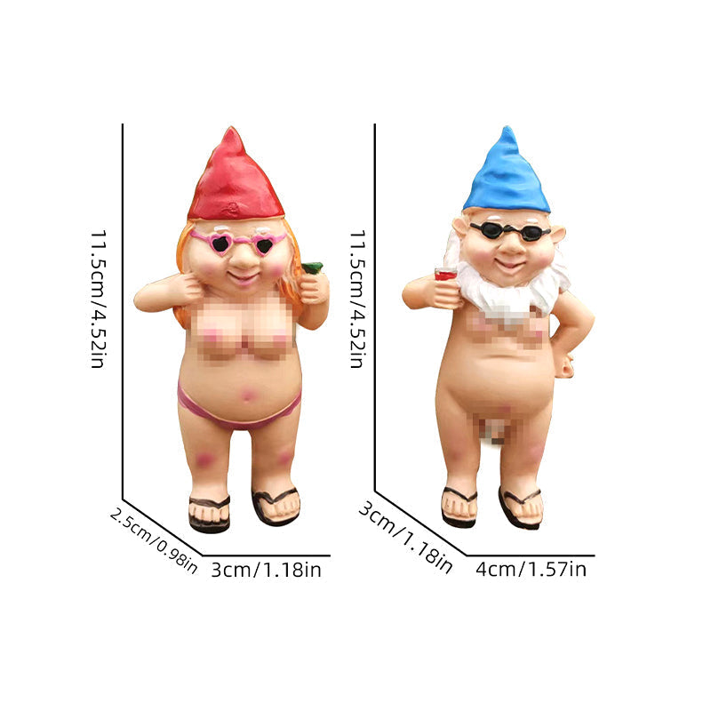 Lisslune | Cheeky Garden Gnome Funny Statue