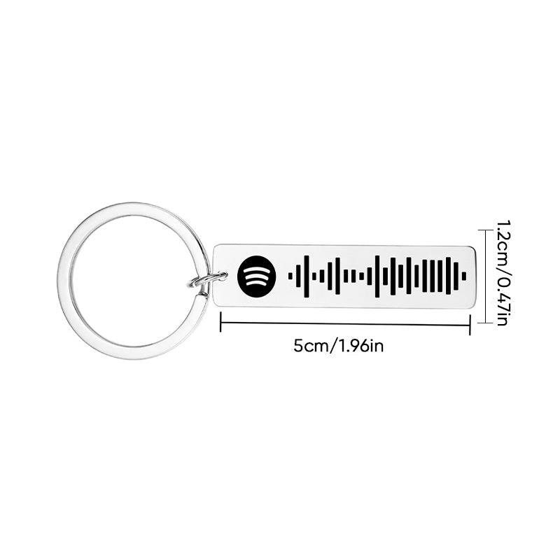 Lisslune | Music Code Plaque Keychain