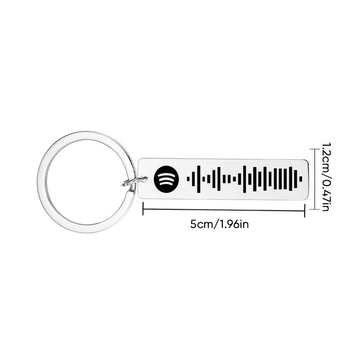 Lisslune | Music Code Plaque Keychain