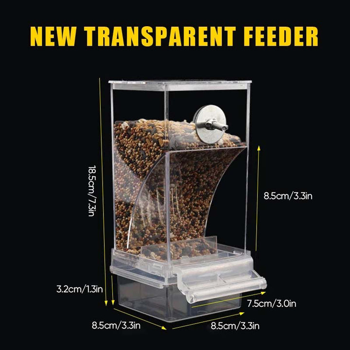 Lisslune | Automatic transparent bird feeder without spills