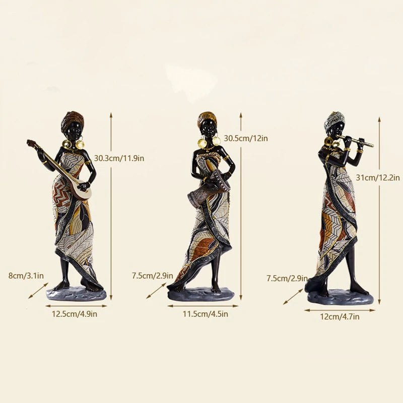 Lisslune | African Female Musician Sculpture