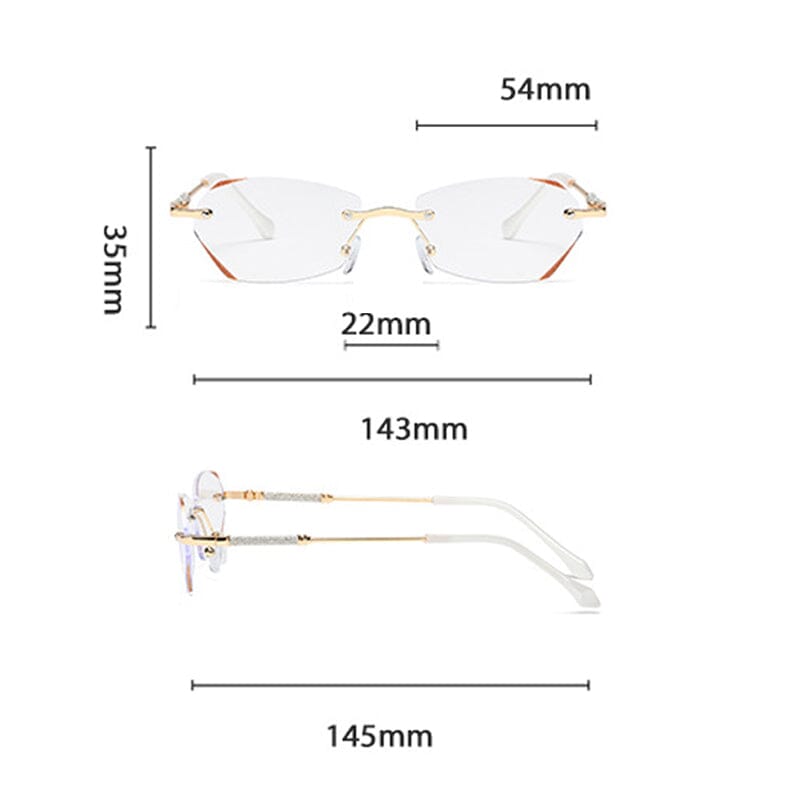 Lisslune | Fashionable rimless blue light blocking reading glasses