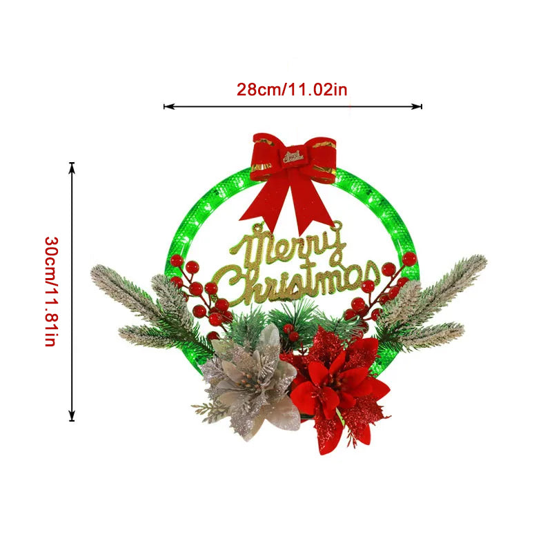 Lisslune | Christmas Wreaths with LED Light