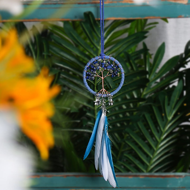 Lisslune | Frendorf Tree of Life Gemstone Dreamcatcher Hanging Jewelry