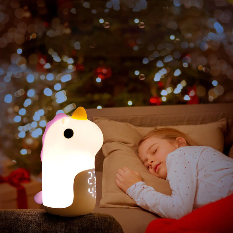 Lisslune | Unilora DreamLight Alarm Clock | Unicorn Design | Timer & LED Night Light | Nursery Decor