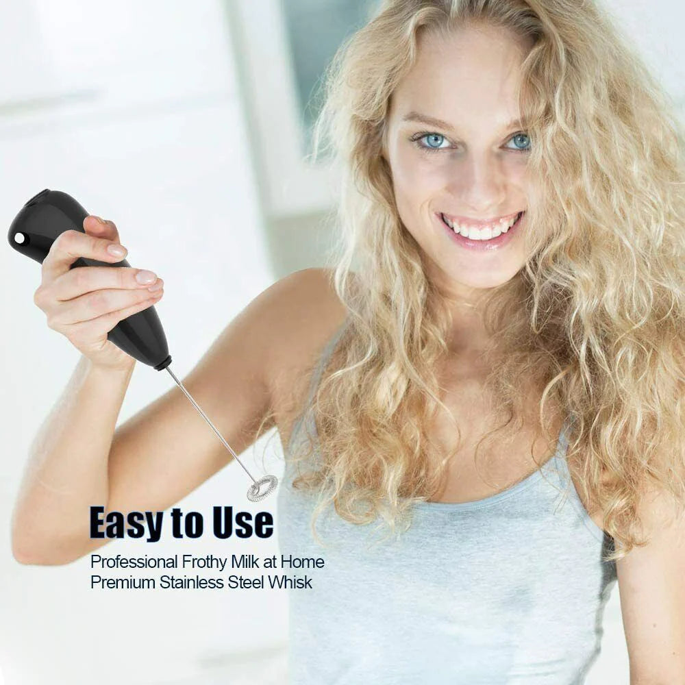 Lisslune | Electric milk frother drink frother whisk mixer stirring device coffee machine egg frother