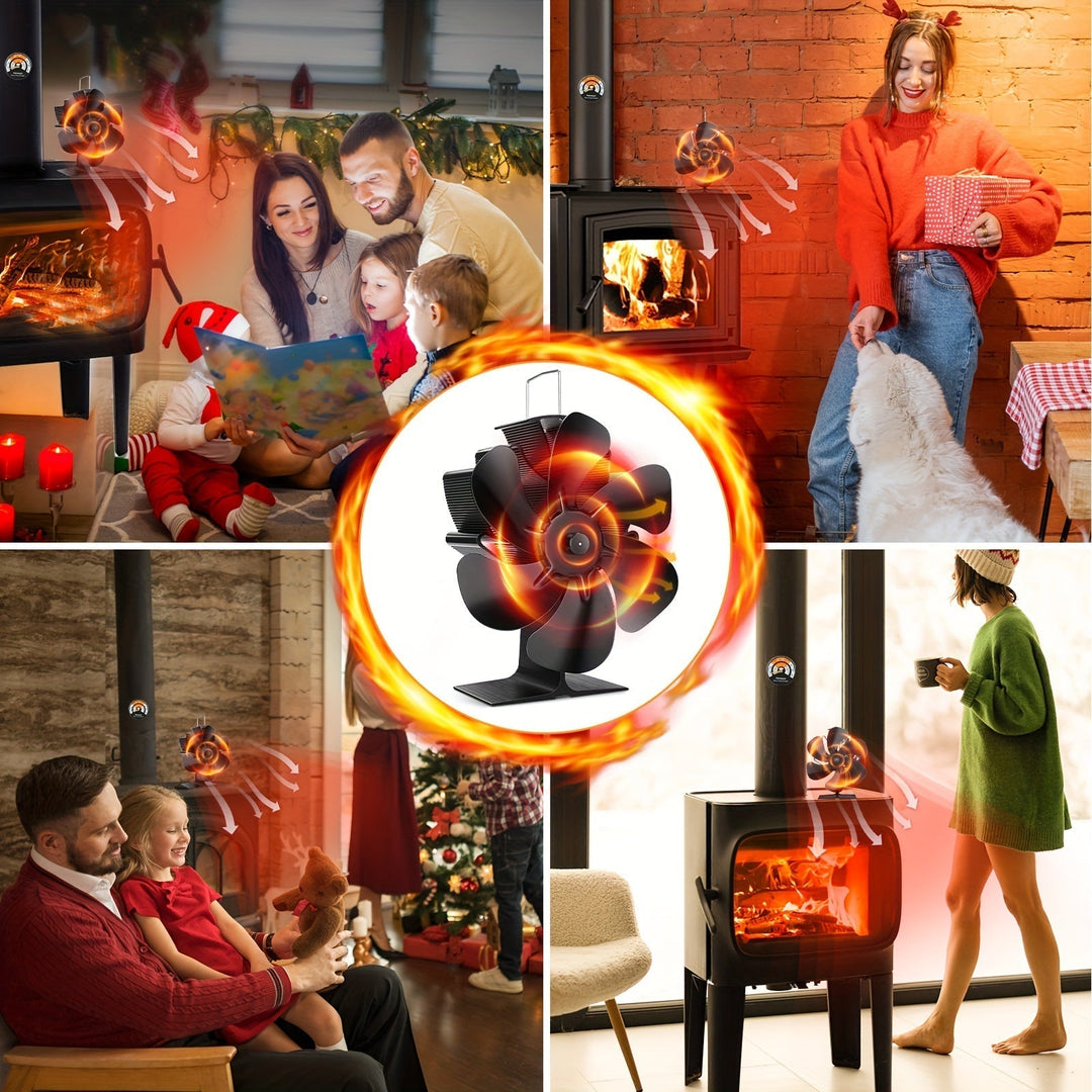 Lisslune | ThermoBreeze | Heat Powered Stove Fan – Silent Operation, No Electricity, Efficient Heat Distribution