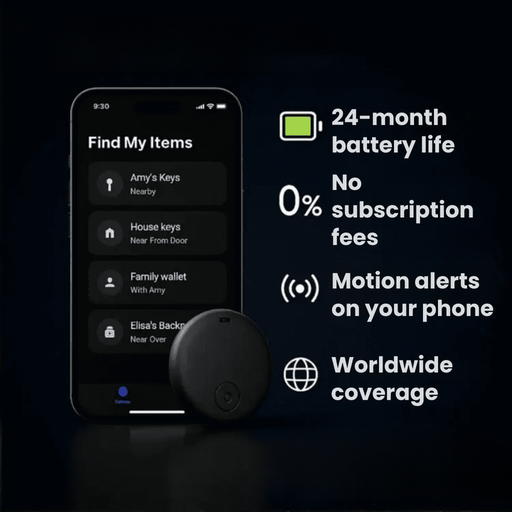 Lisslune | GPS Tracker for Motorcycles | No Subscription, Compatible with Android & iOS for Real-Time Location Tracking