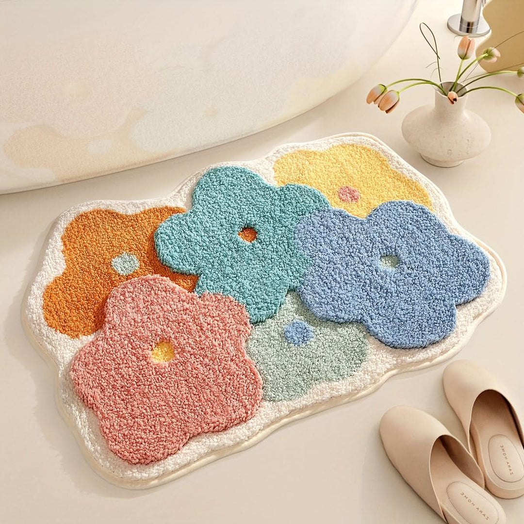 Lisslune | FlorSoft - Extra absorbent bath mat with floral pattern