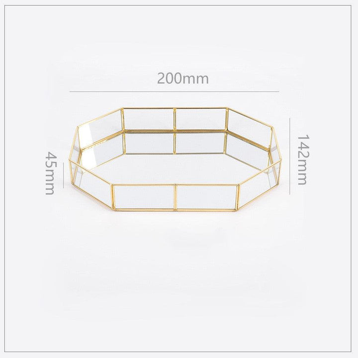 Rynx Gold Lining Polygon Mirror Shelf