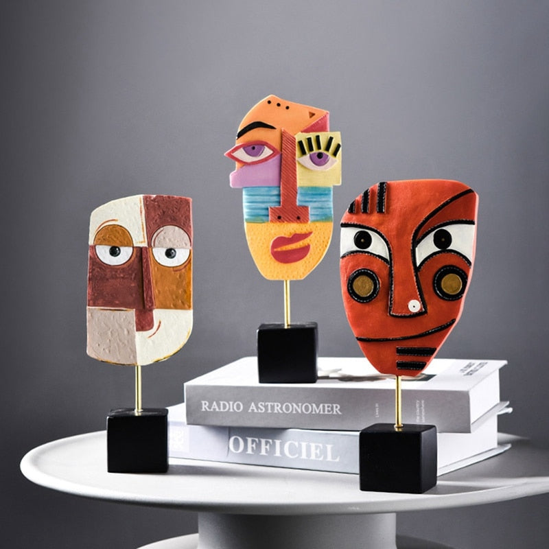 Lisslune | Abstract Pop Art Face Home Sculpture