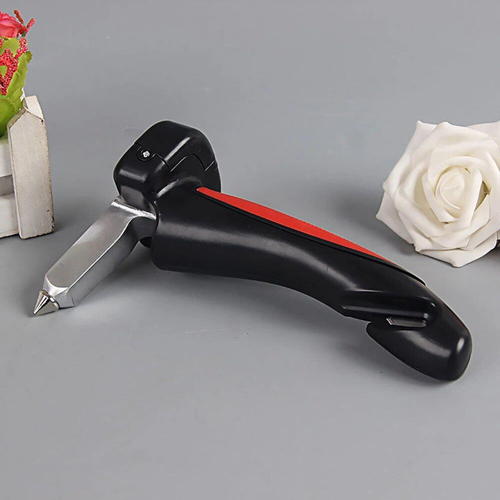 Lisslune | 3-in-1 Car Door Handle with Safety Features: Mobility Aid, Seat Belt Cutter, Window Breaker