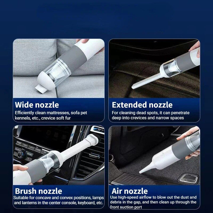 Lisslune | Wireless Handheld Car and Home Vacuum with Dual Use Suction Power