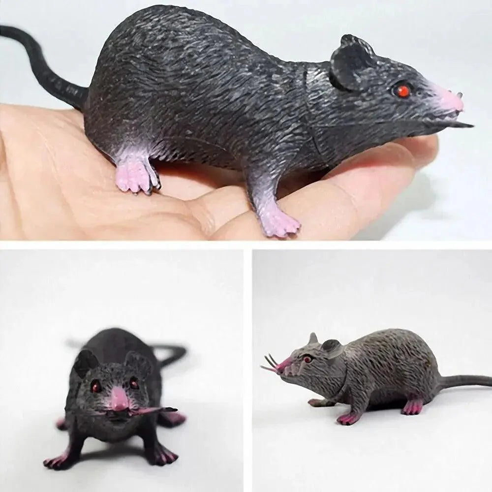Lisslune | Realistic small rat prank toy for Halloween jokes