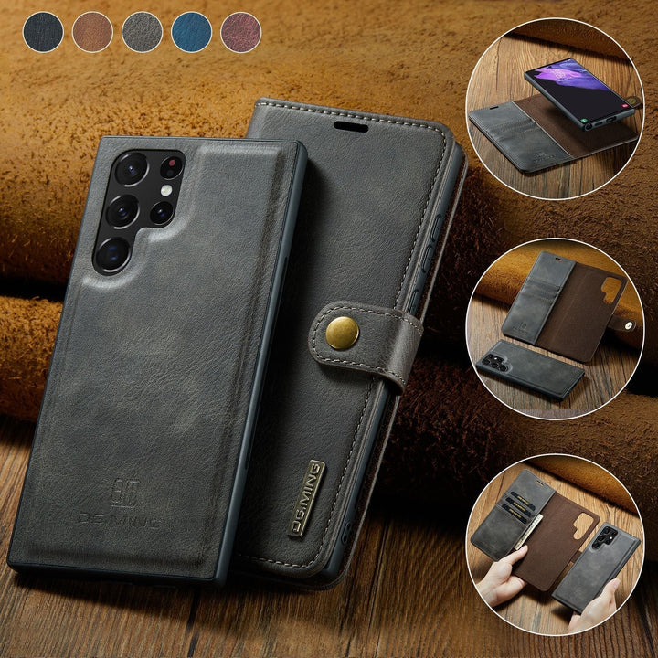 Lisslune | 2 in 1 removable flip leather case for Samsung Galaxy
