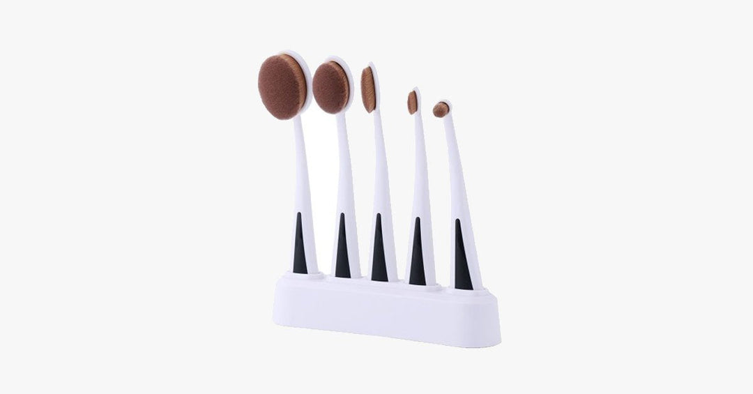 Lisslune | Galaxy Oval Brush Set with 5 Pieces with Soft Hair Bristles – Lightweight and Easy to Use