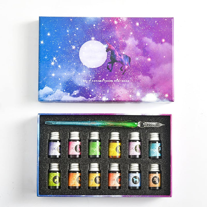 Lisslune | Calligraphy Glass Dip Pen Ink Set